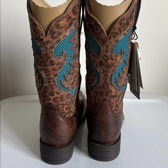 Ariat Women’s Pinto VentTEK 360 Western Wide Square Toe Brown Boots NWT in Box - Picture 6 of 11